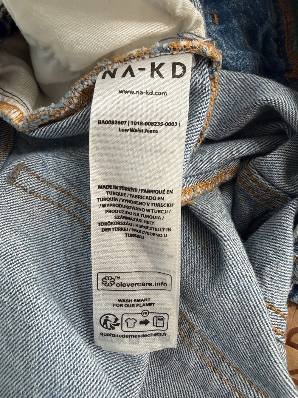 Na’kd Wide Leg Light Blue Jeans - Classic Flare Women's Jeans size 26 - Picture 7 of 7